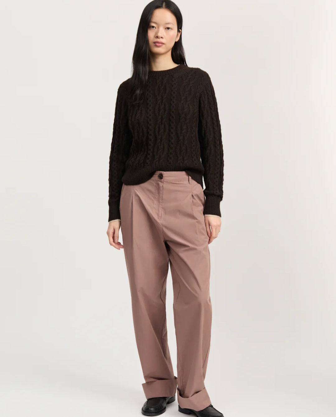 aiayu - Bille Pant Zip Poplin, Desert Blush