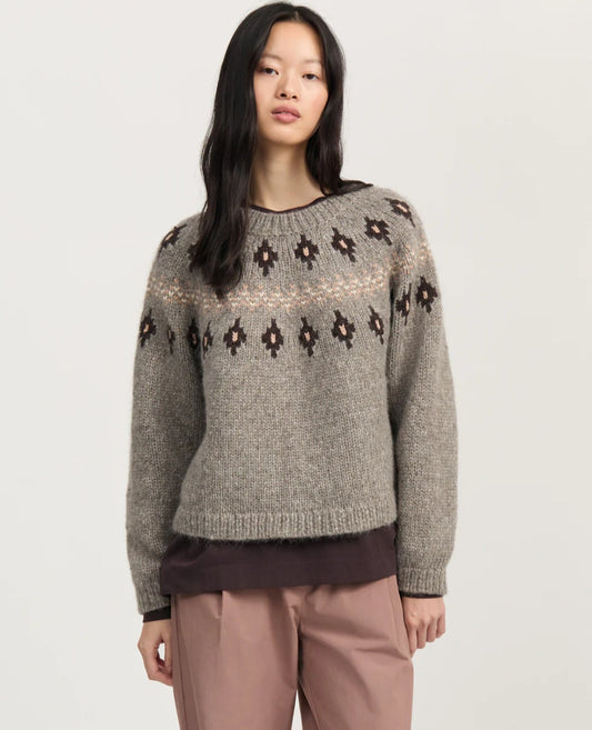 aiayu - Wyn Sweater, Ilama Wool, Mix Pure Grey