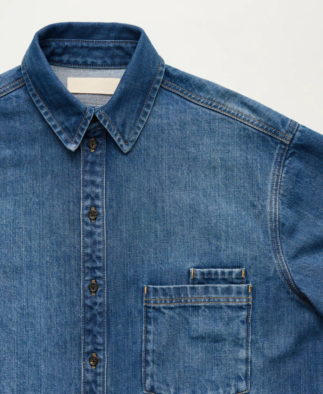 aiayu - Casy Shirt Denim, Worn Blue