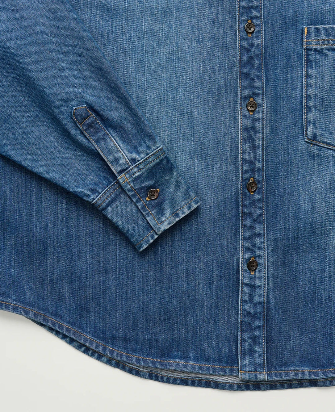 aiayu - Casy Shirt Denim, Worn Blue