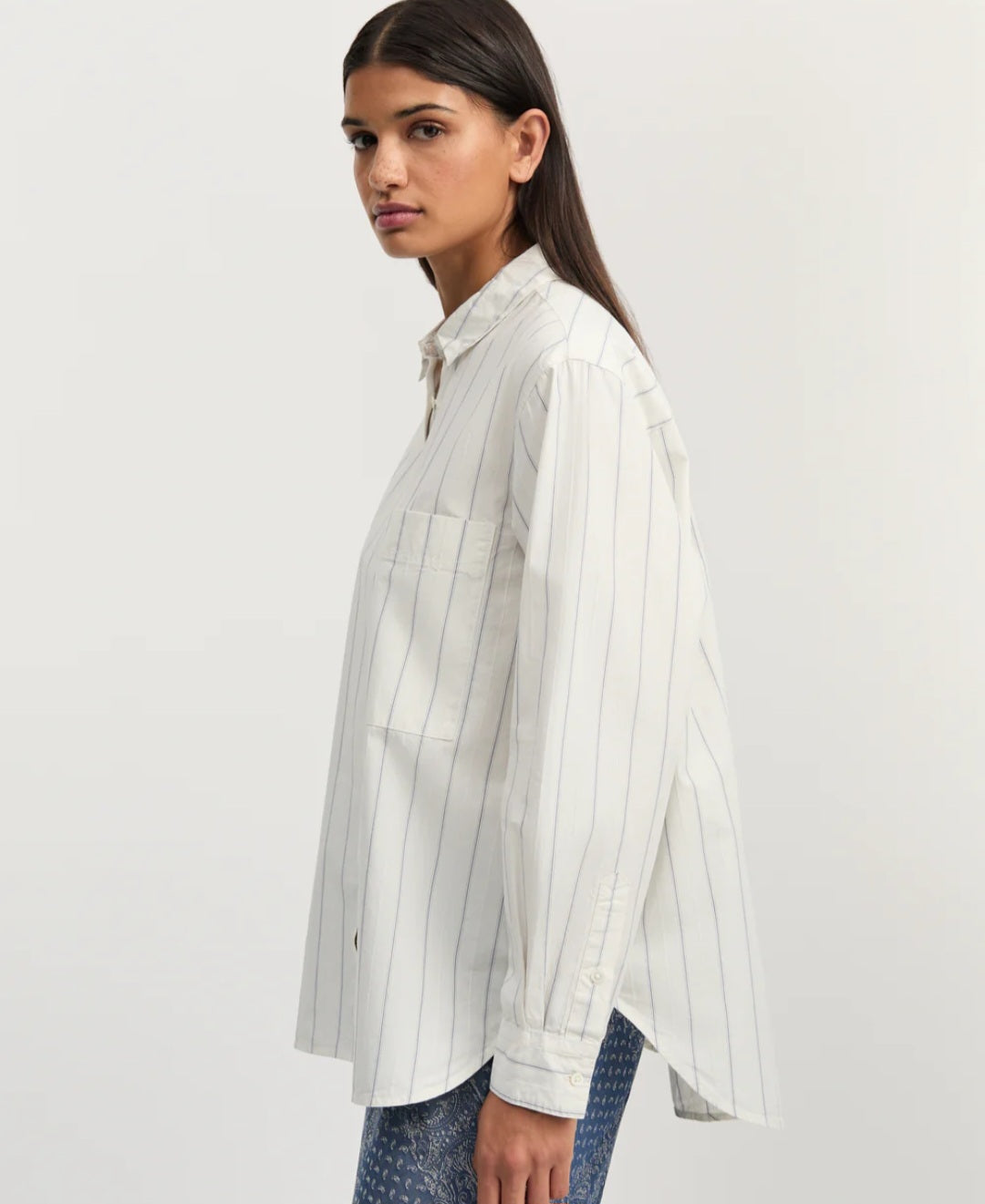 aiayu - Lynette Shirt Champetra, Mix French Blue