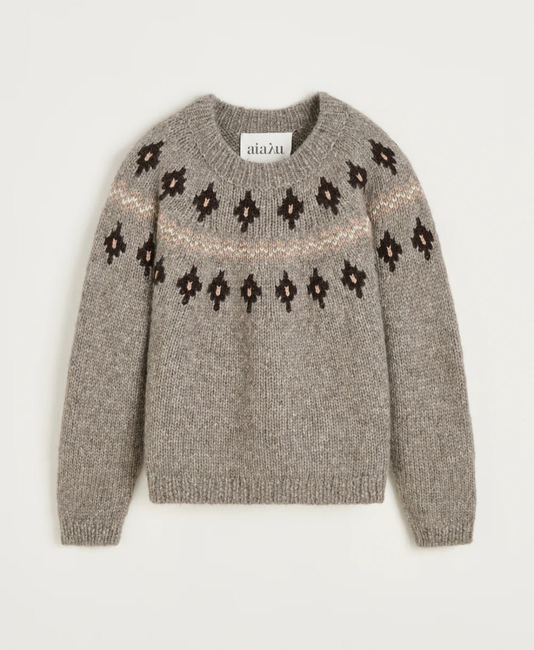 aiayu - Wyn Sweater, Ilama Wool, Mix Pure Grey