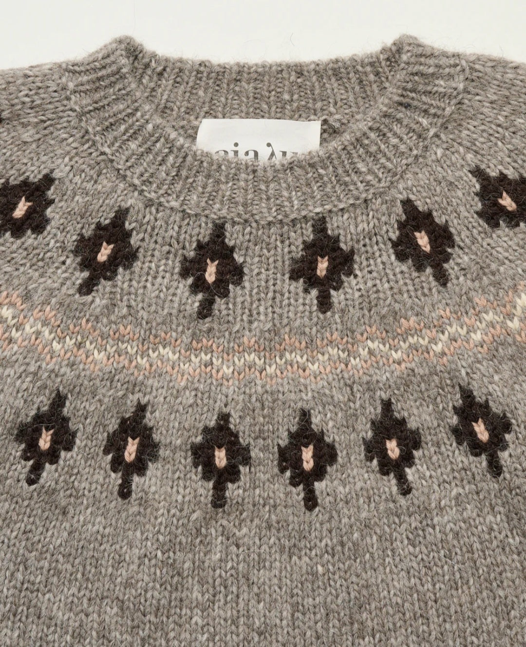 aiayu - Wyn Sweater, Ilama Wool, Mix Pure Grey