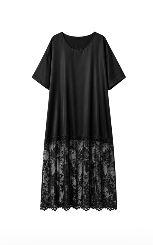 Tiffany - Opal Studio Luna Lace Oversized Dress, Black