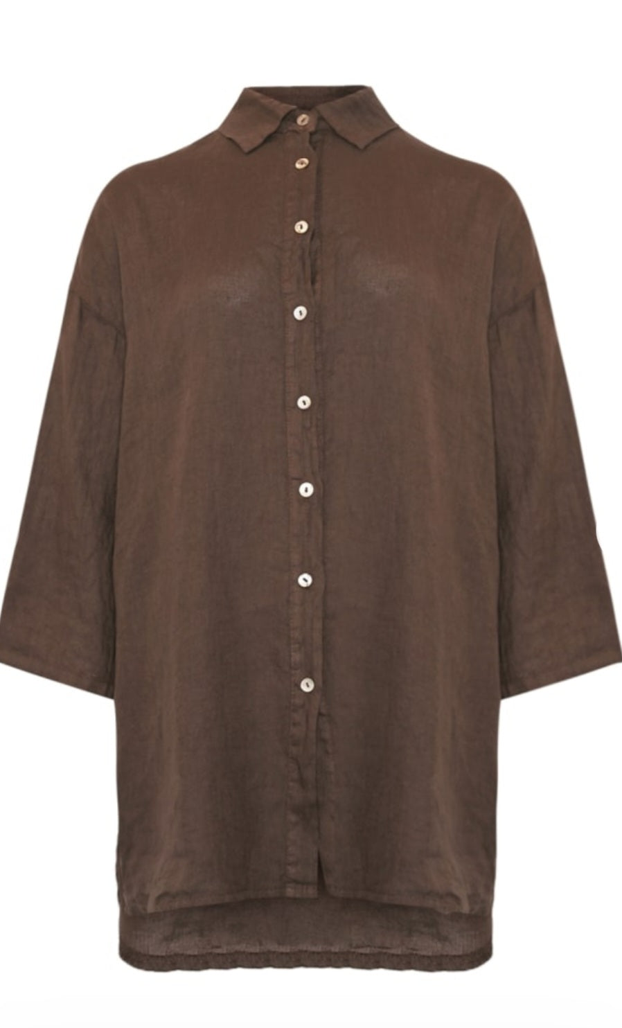 Tiffany - Jenna Oversized Linen Shirt, Fås i 2 farver - Mocca & White
