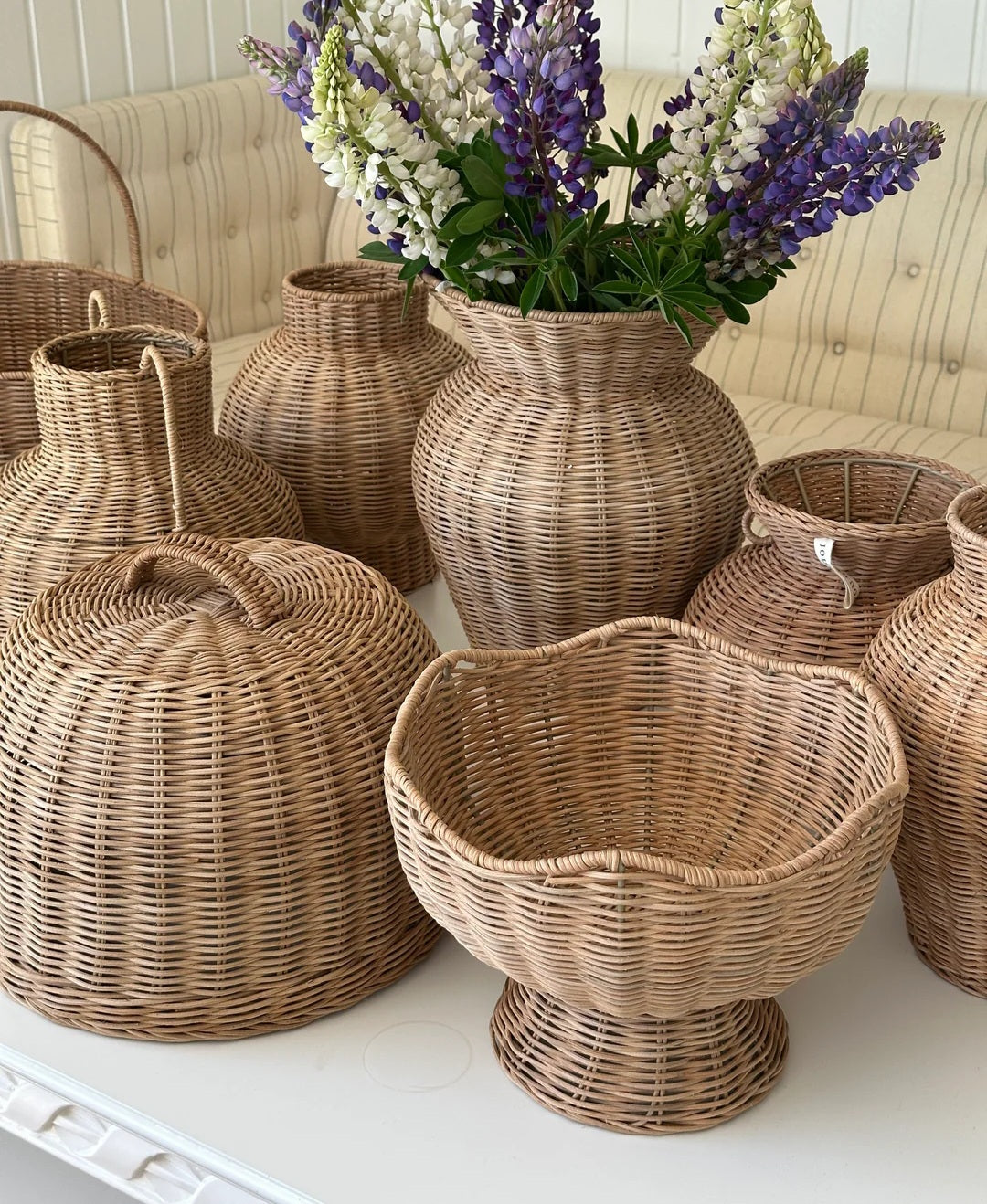 Jou Quilts - JOU Rattan Basket on foot