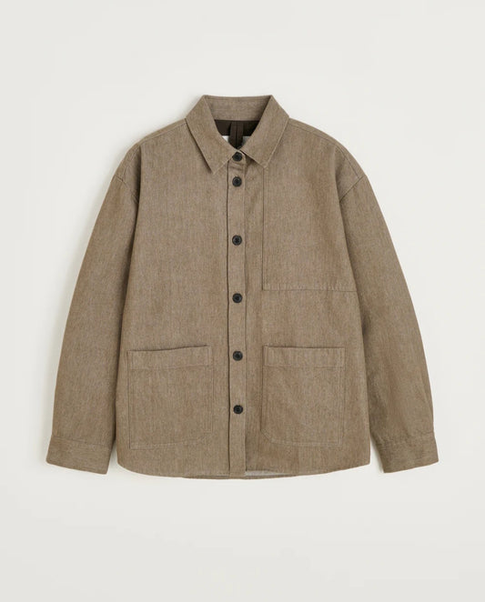 aiayu - Dusty Shirt, Smokey Brown Melange