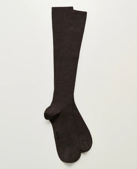 aiayu - Wool Knee Socks, Fås i 2 farver - Brown & Black