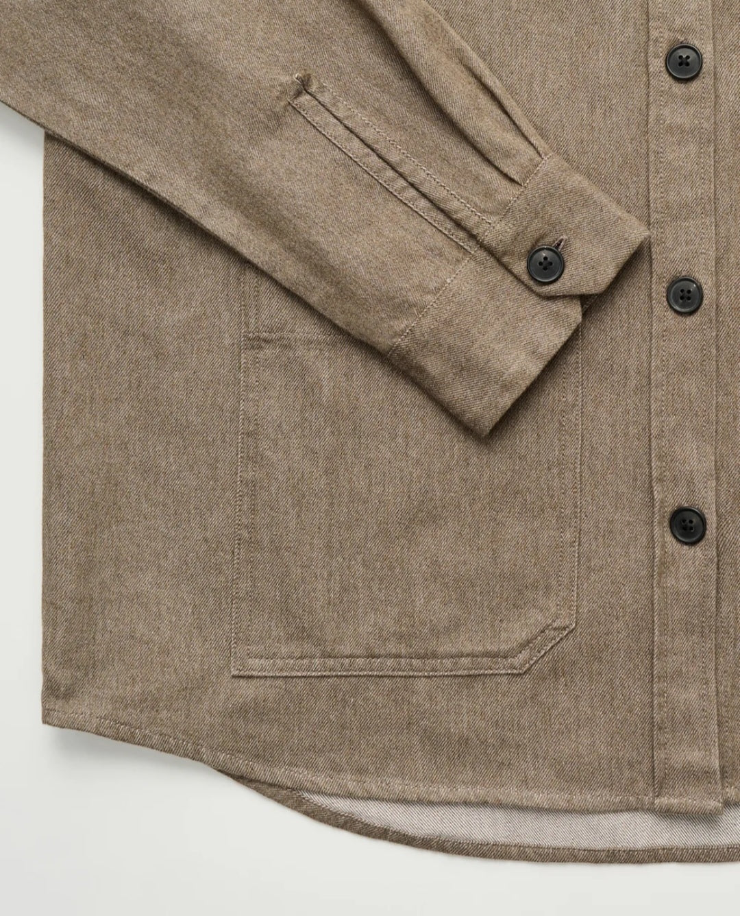 aiayu - Dusty Shirt, Smokey Brown Melange