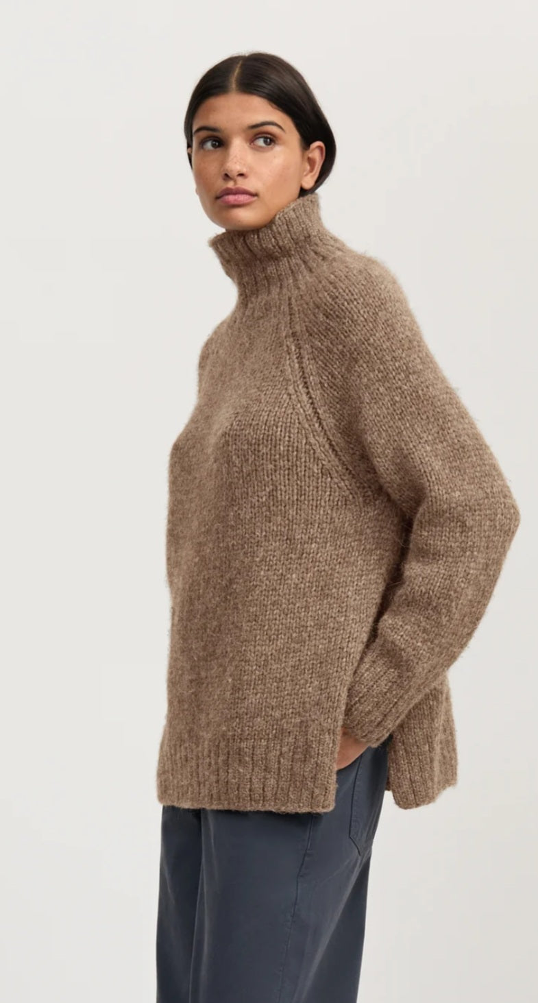 aiayu - Mechera Sweater, lama, Pure Brownie