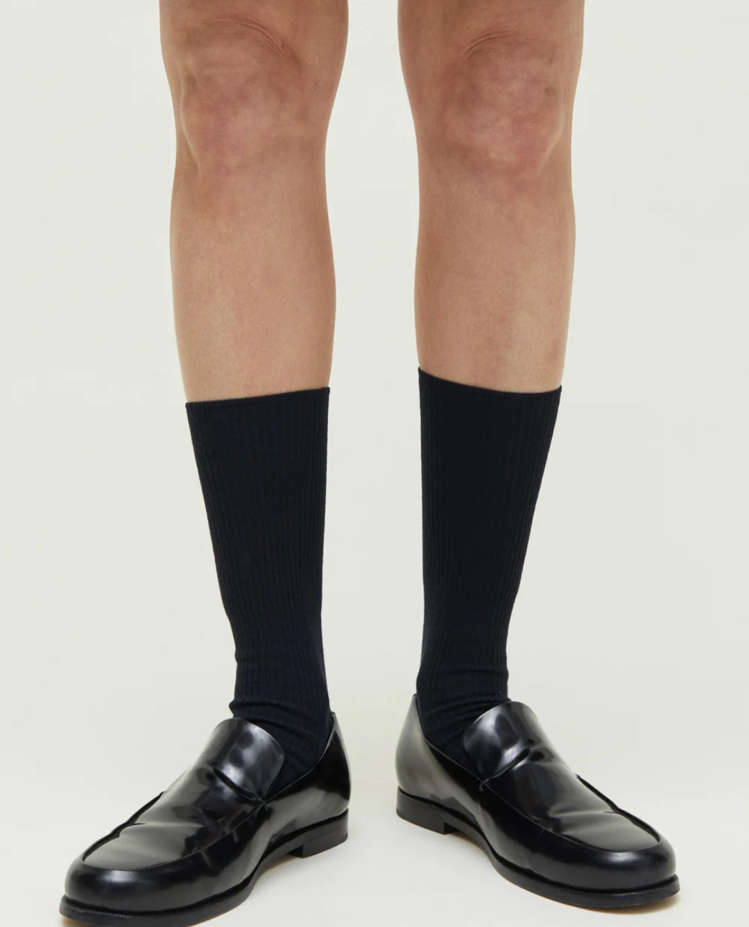 aiayu - Wool Rib Socks, Fås i 3 farver - Brown, Navy & Black