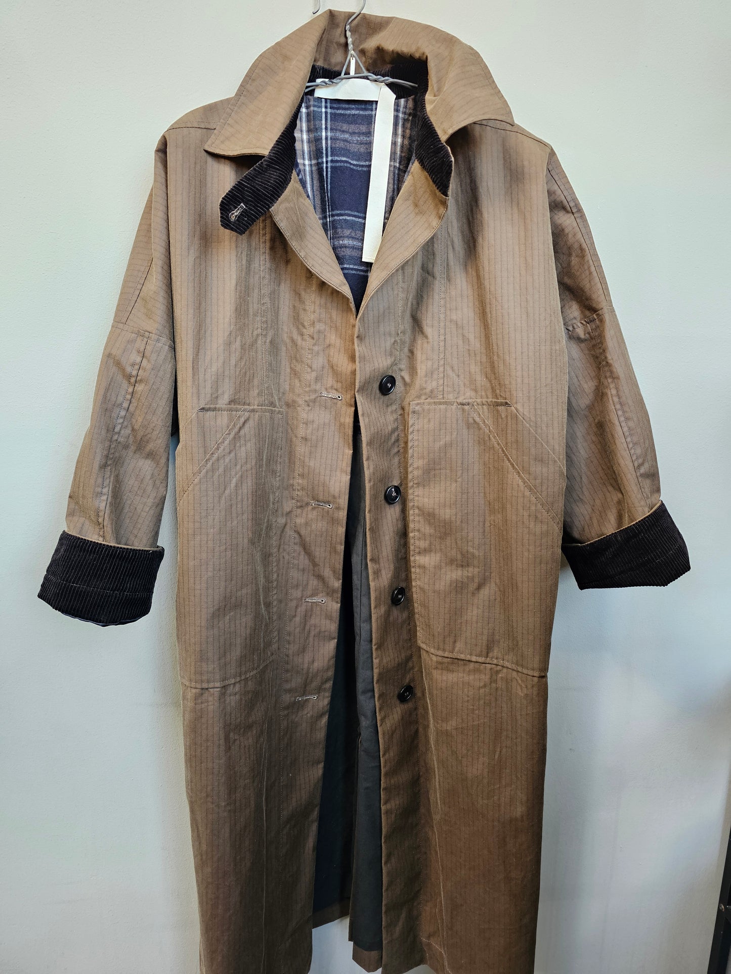 aiayu - Jay Coat Ripstop, Oilskin Silkwax, Bark