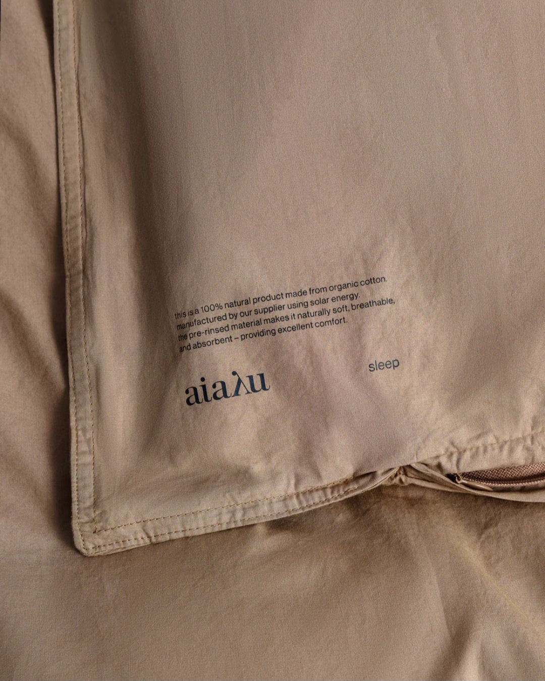 aiayu - Duvet Set + Pillow Case, Cocoa, 140x200/60x63 cm.