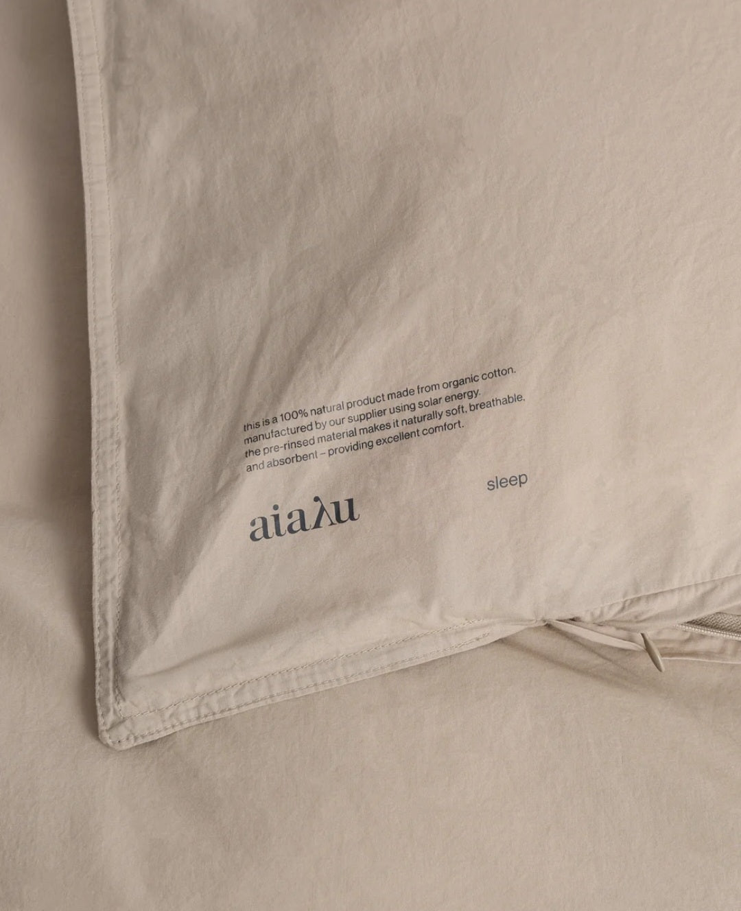 aiayu - Duvet Set + Pillow Case, Dried Herb, 140x200/60x63 cm.