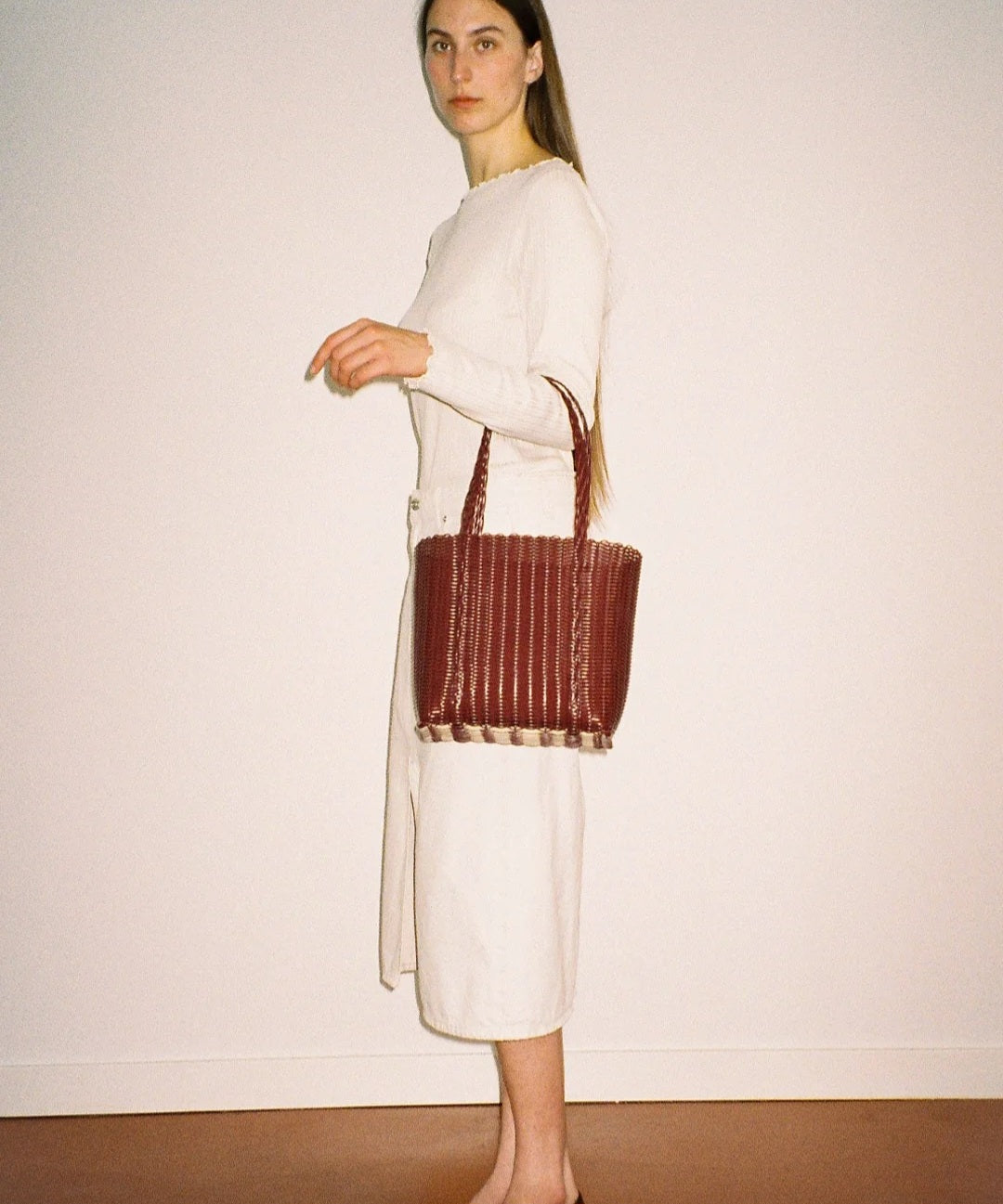 Rayas Collective - Basket Medium, Maroon
