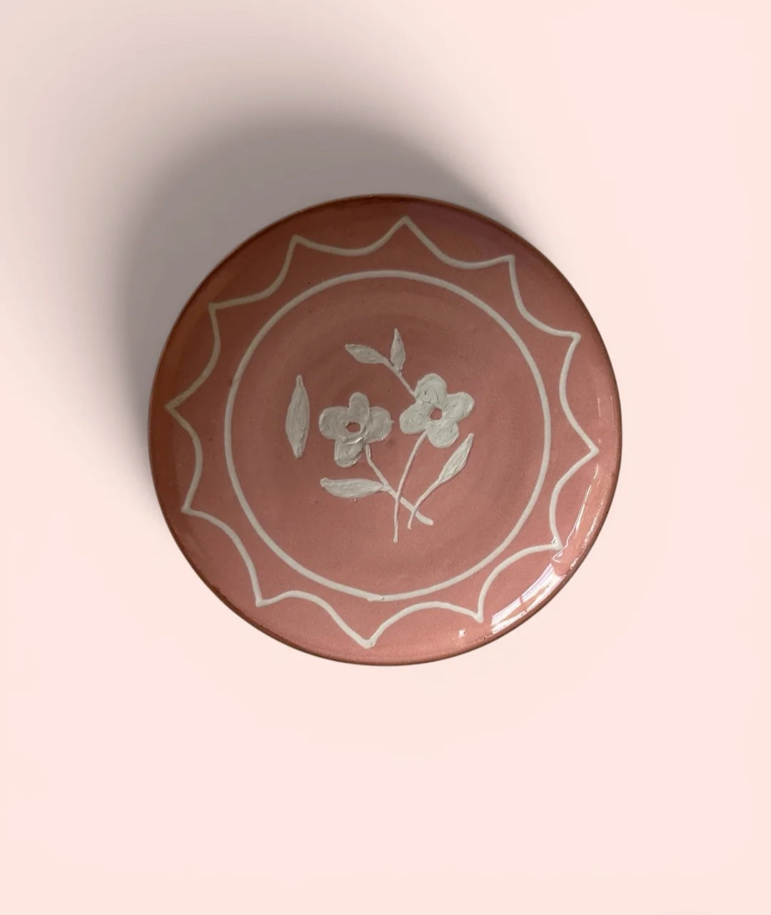 Jou Quilts - Plate 13, Ø15 cm., Flower Deco, Rose