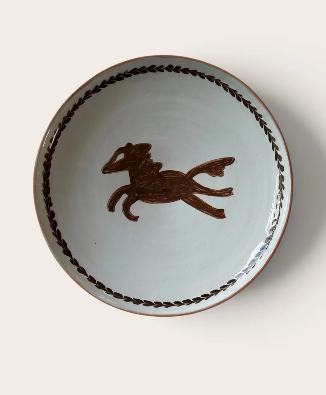 Jou Quilts - Plate 19, Ø22 cm., Simone Horse, Mauve