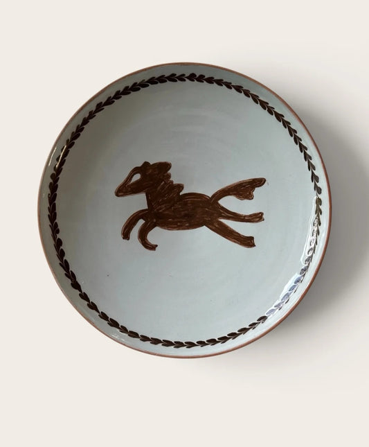 Jou Quilts - Plate 19, Ø22 cm., Simone Horse, Mauve
