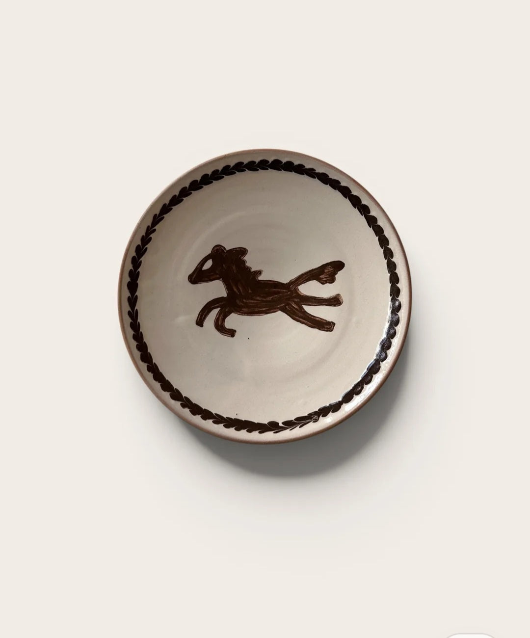 Jou Quilts - Plate 13, Ø15 cm., Simone Horse, Mauve