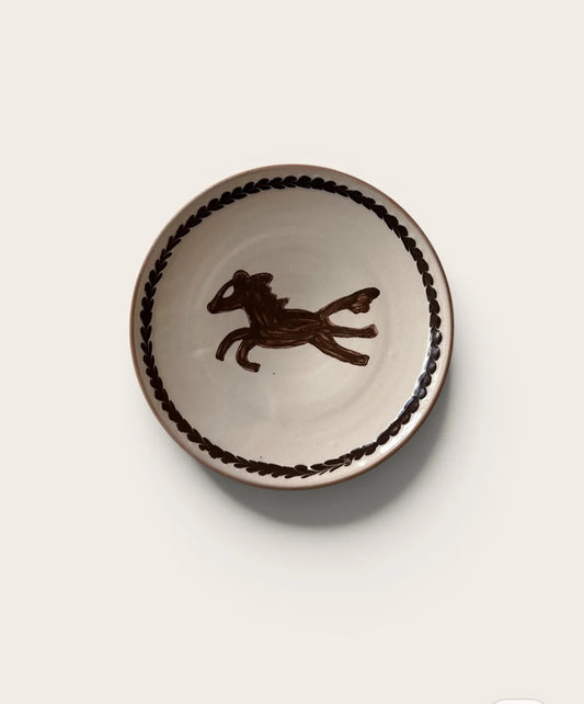 Jou Quilts - Plate 13, Ø15 cm., Simone Horse, Mauve