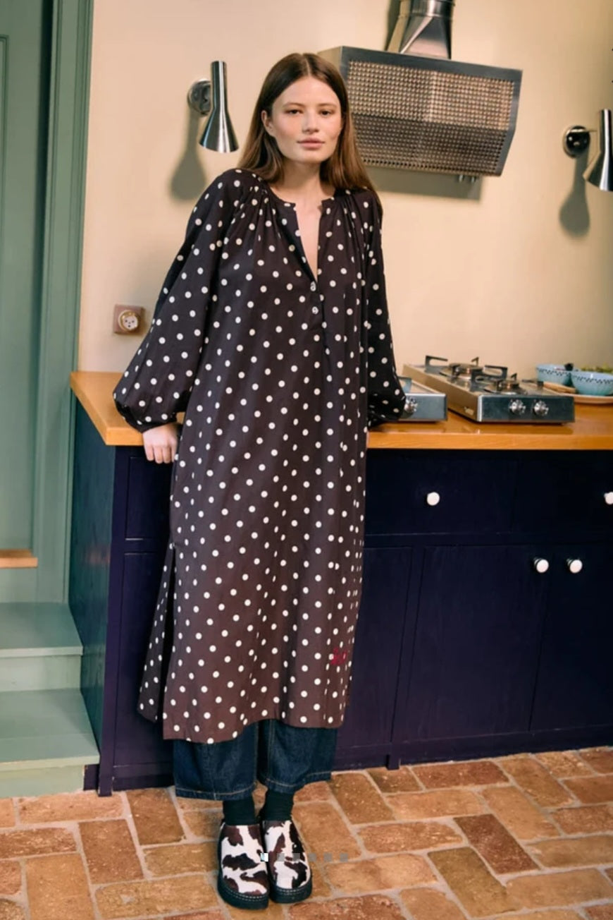 Sissel Edelbo - Lara Dress, Brown Dot