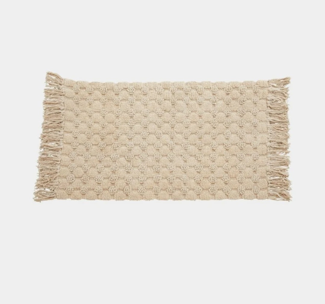Nordal - LUNA Bademåtte, 60x120 cm., Fås i 2 farver - Off White & Lys Brun