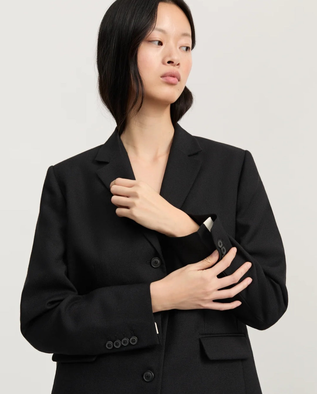 aiayu - Mason Blazer, Wool, Black