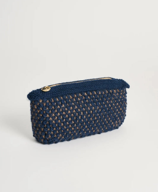 aiayu - Helen Classic Clutch, Mix Navy/Brownie