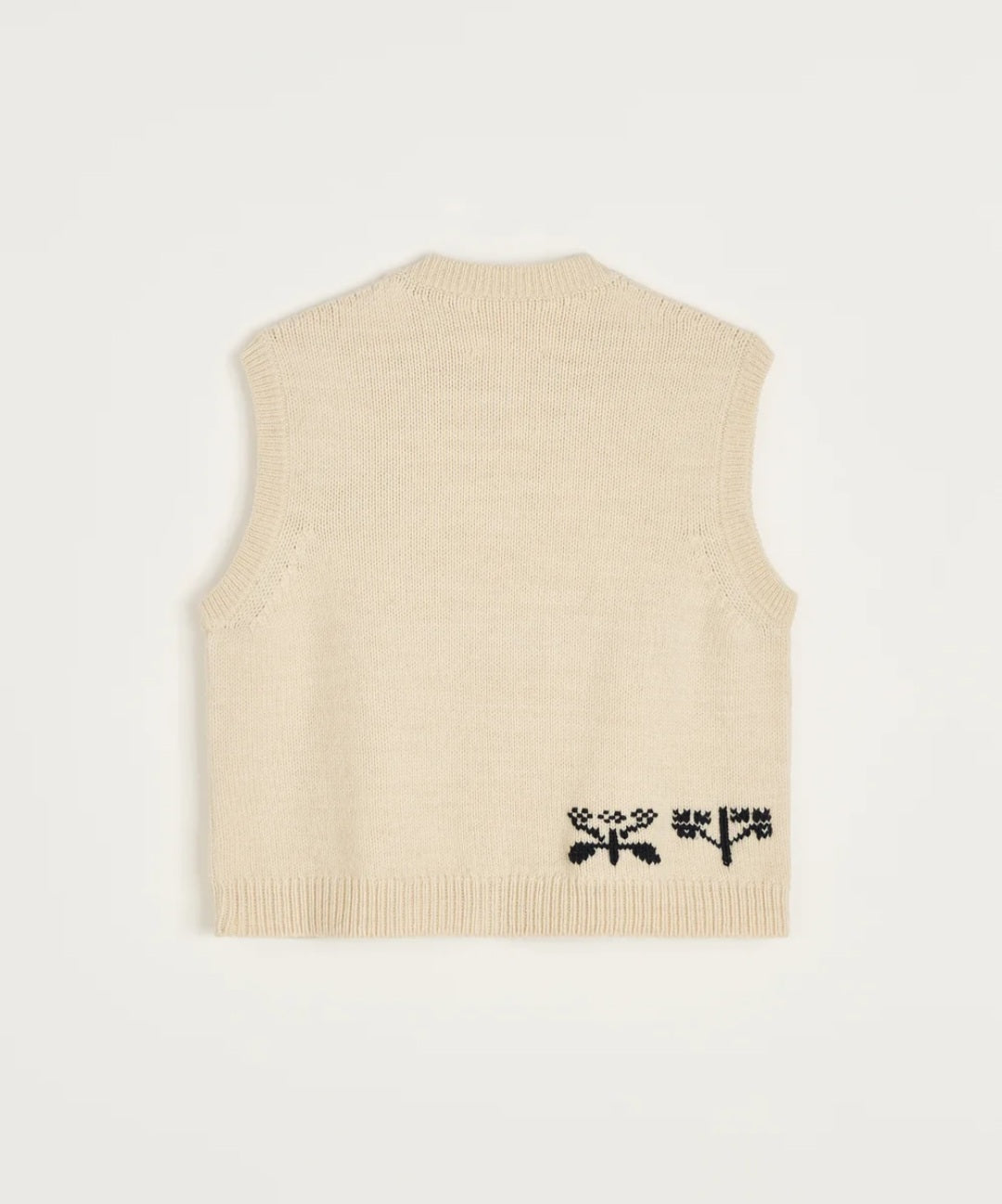 aiayu - Macha Vest, Highland Wool, Mix Pure Ecru