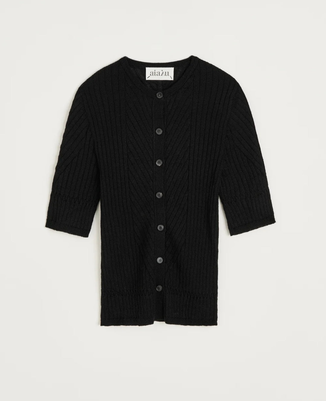 aiayu - Hira Cardigan, Llama, Black