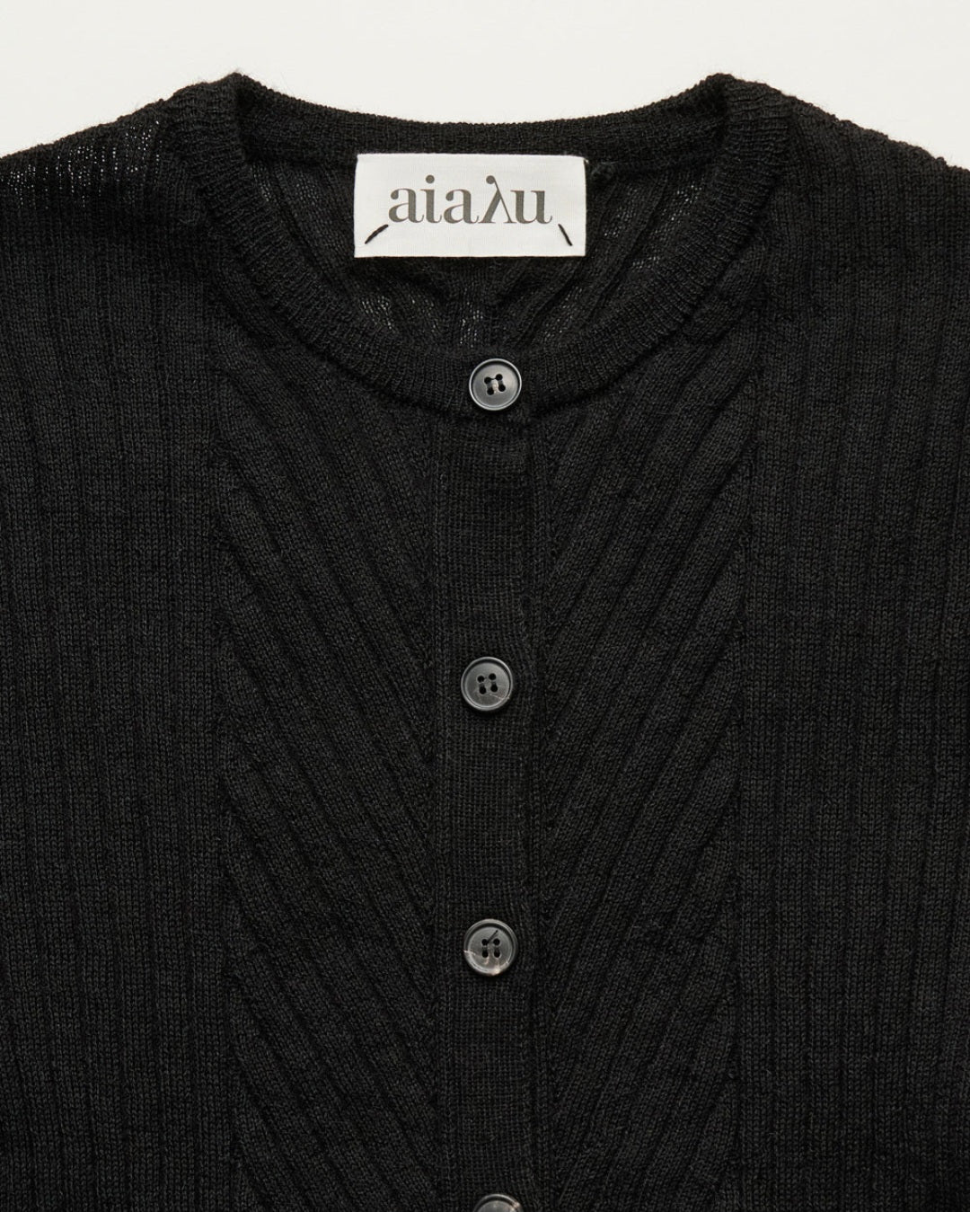 aiayu - Hira Cardigan, Llama, Black