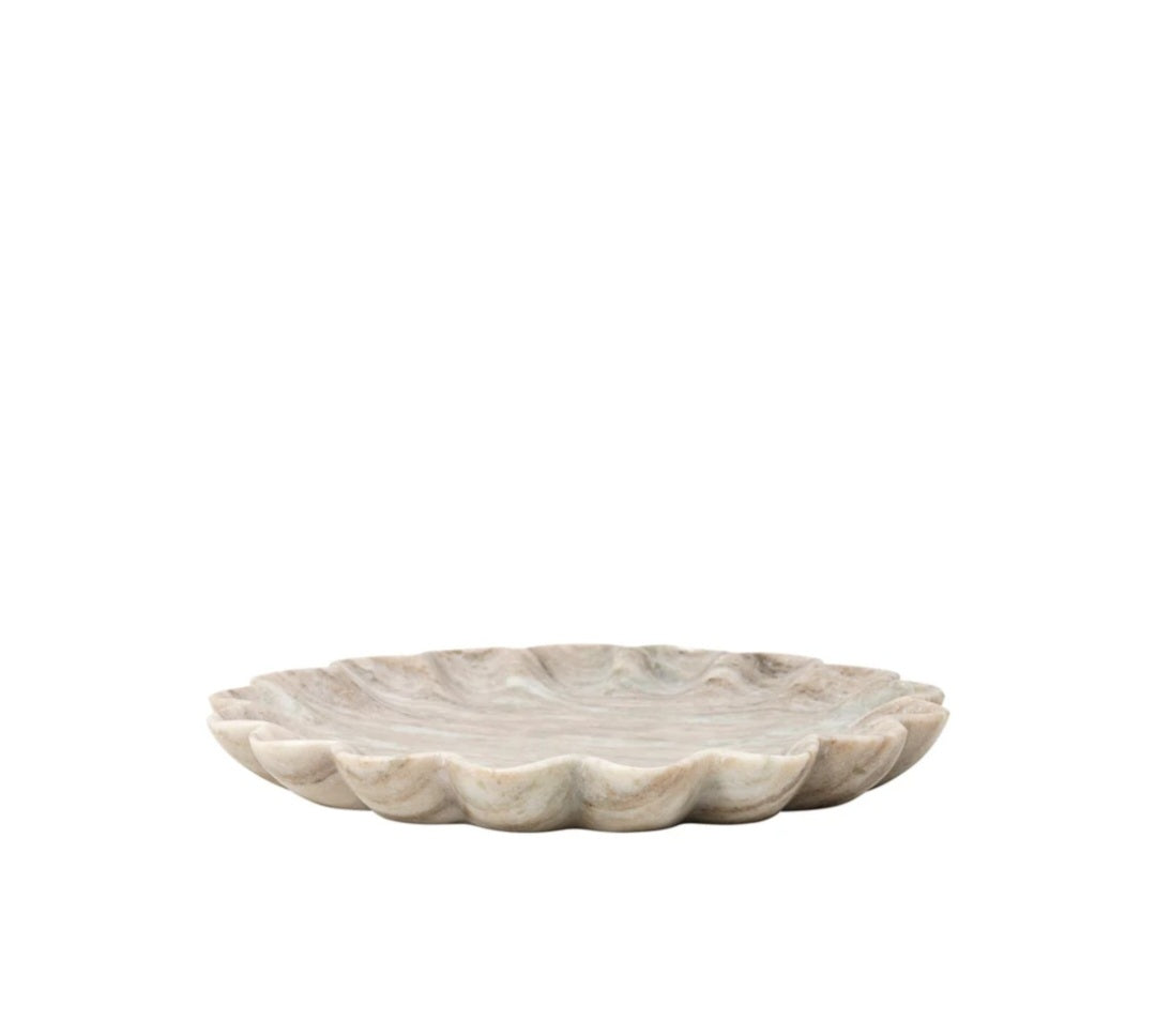 Broste Copenhagen - Amelia Deko Tallerken, Marmor, Brown