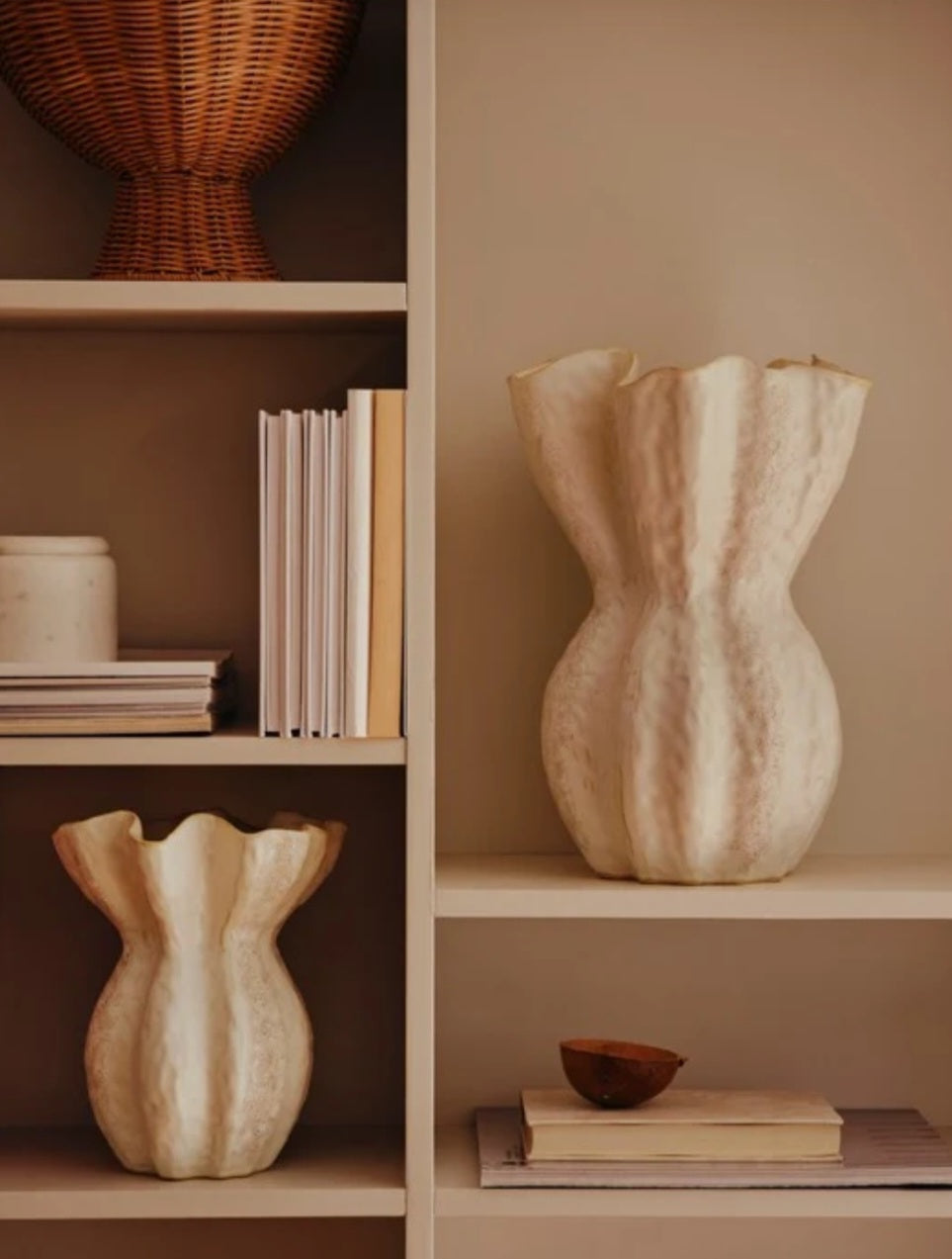 Broste Copenhagen - Cori Vase, Keramik, White, Fås i 2 størrelser