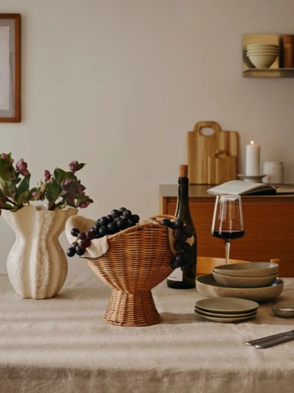Broste Copenhagen - Annika Kurv, Rattan, Natural Brown