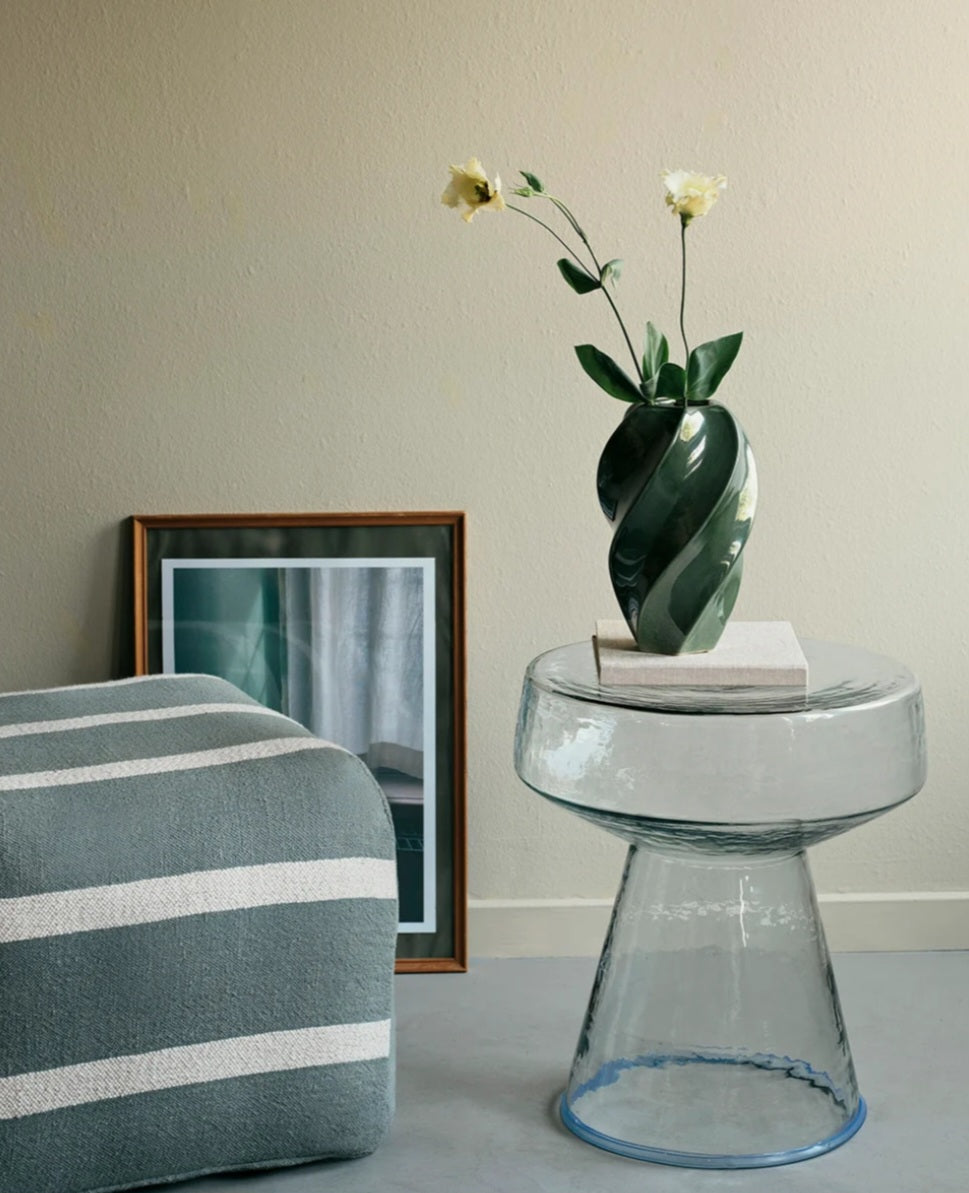 Broste Copenhagen - Clara Sidebord, Klart Glas, Ø39xH44 cm.