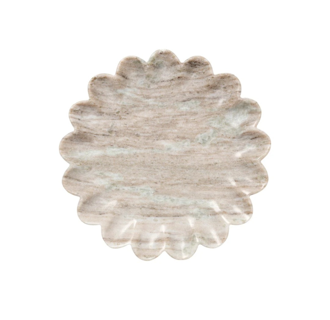 Broste Copenhagen - Amelia Deko Tallerken, Marmor, Brown