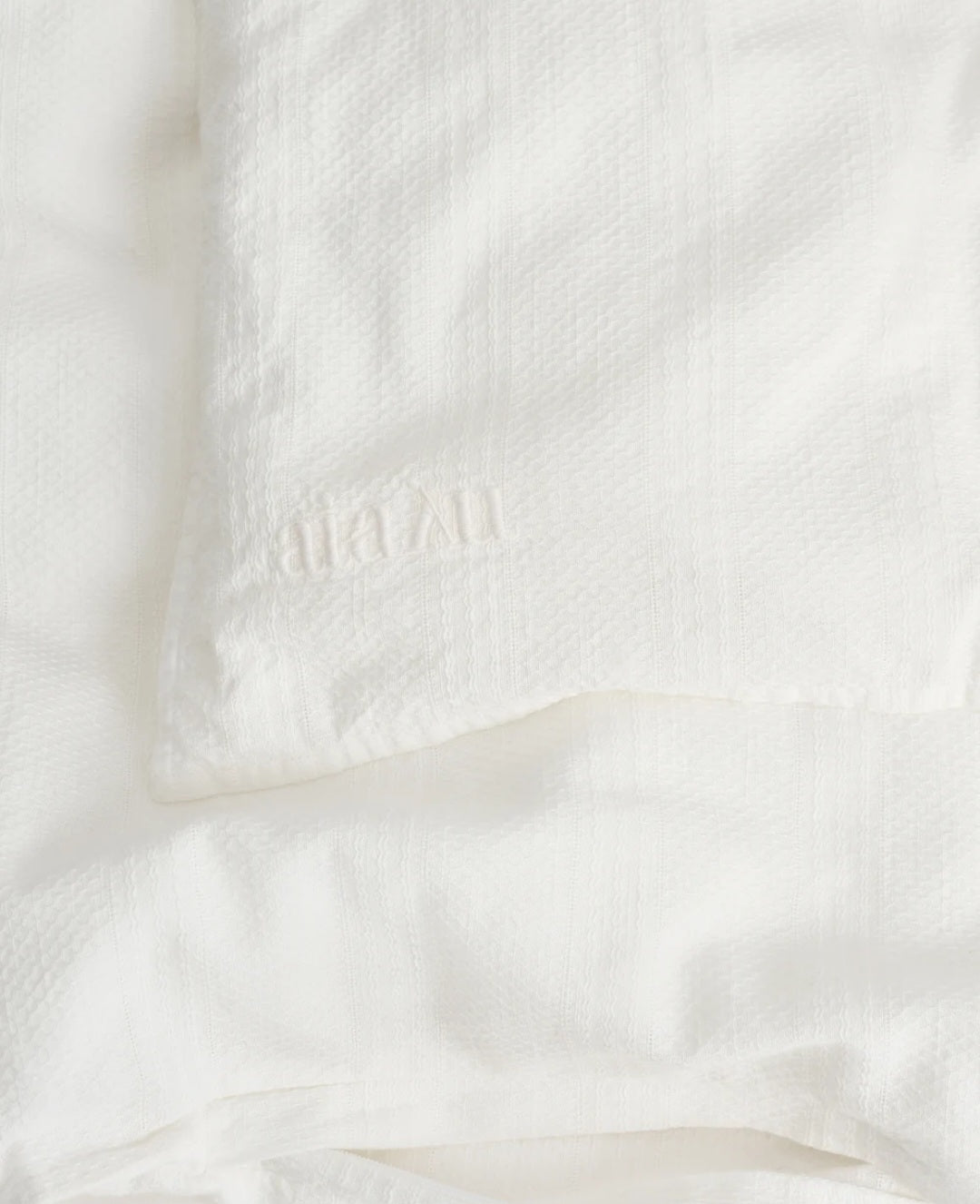 aiayu - Duvet Set Dentelle + Pilow Case, White, 140x200 cm.