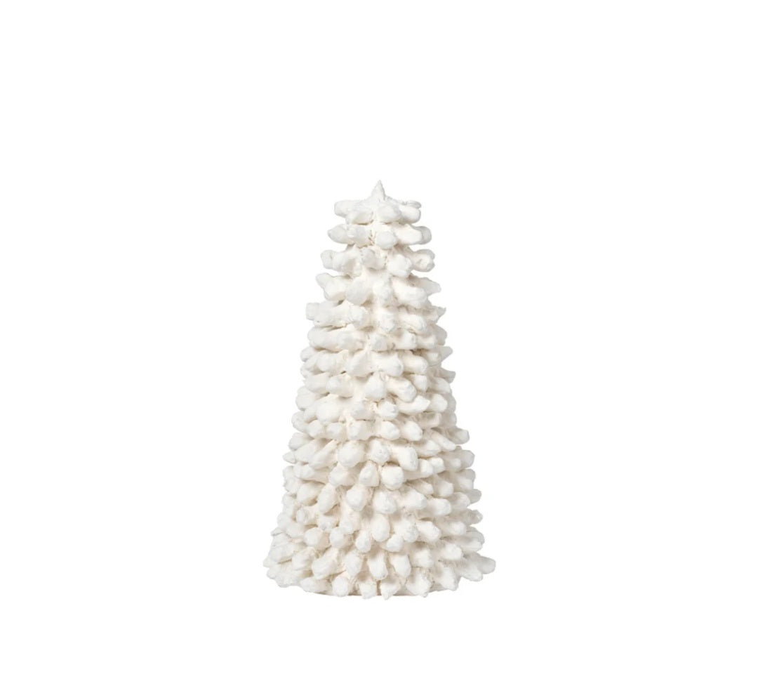 Broste Copenhagen - Pulp Juletræ, White, Fås i 2 størrelser -  Ø11xH21 cm. & Ø13xH30 cm.
