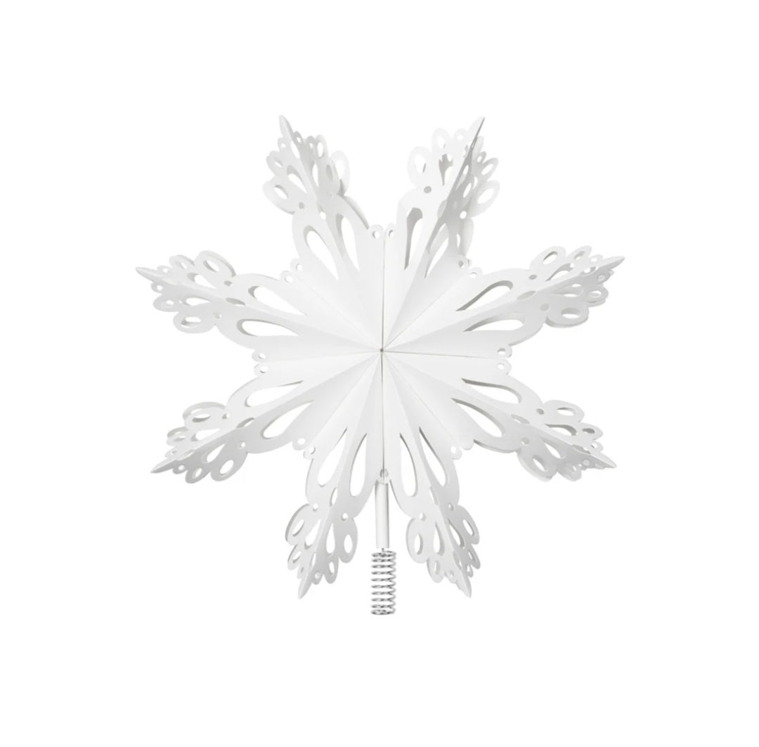 Broste Copenhagen - Snowflake Topstjerne, Ø30 cm., Fås i 2 farver - White & Natural Brown