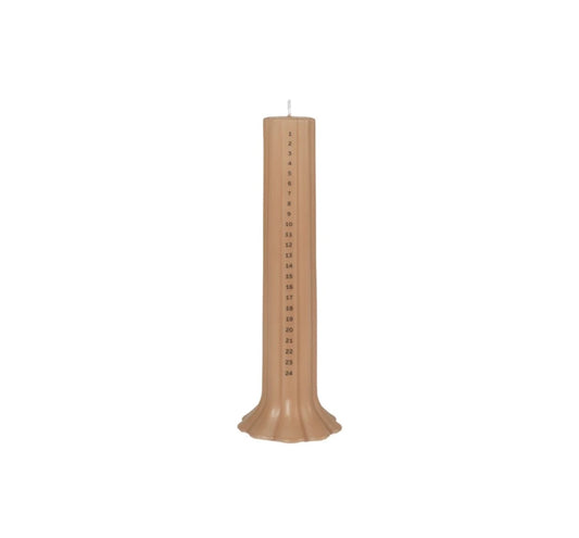 Broste Copenhagen - Heli Kalenderlys, Ø5xH30 cm., Fås i 2 farver - Walnut & Moonlight Haze