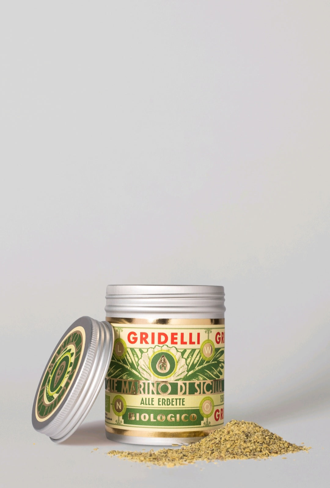 Gridelli - Havsalt med aromatiske urter, 150 gr., Fås i 3 smagsvarianter - Limone, Erbette & Peperoncino
