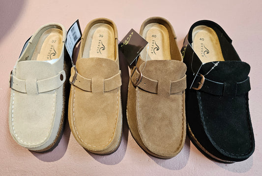 Skvulp - Bioslipper, Closed, Ruskind, Fås i 4 farver - Sand, Camel, Brown & Black