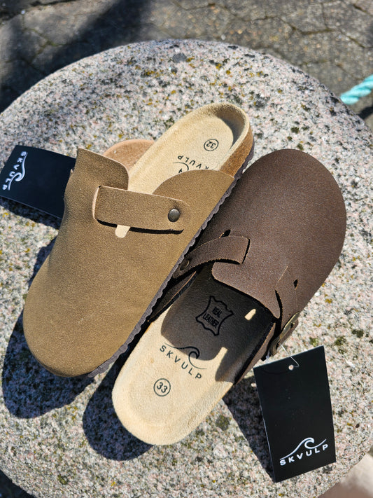 Skvulp - Bio Slipper, Børn, Fås i 2 farver - Tan & Dark Brown