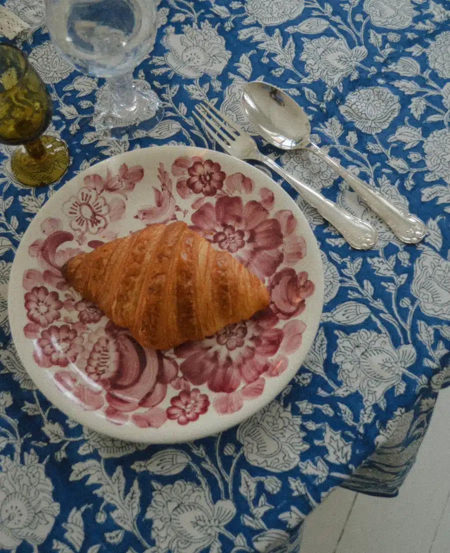 Sissel Edelbo - Noor Block Print Tablecloth, Lapiz Lazuli