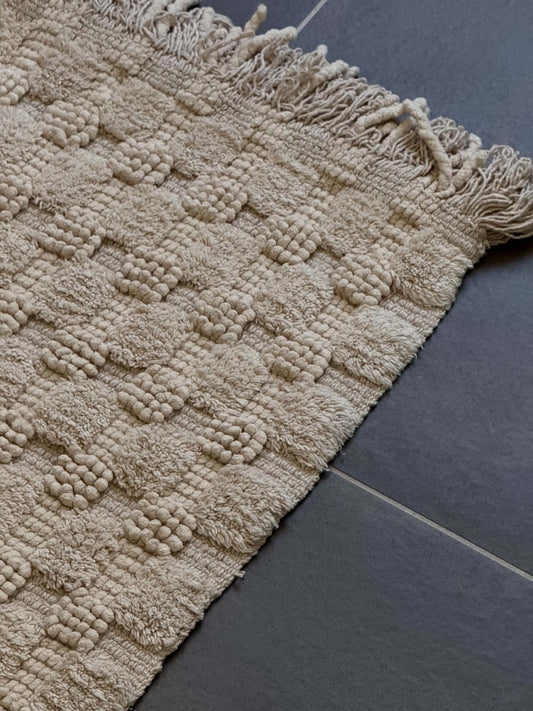 Nordal - LUNA Bademåtte, 60x120 cm., Fås i 2 farver - Off White & Lys Brun