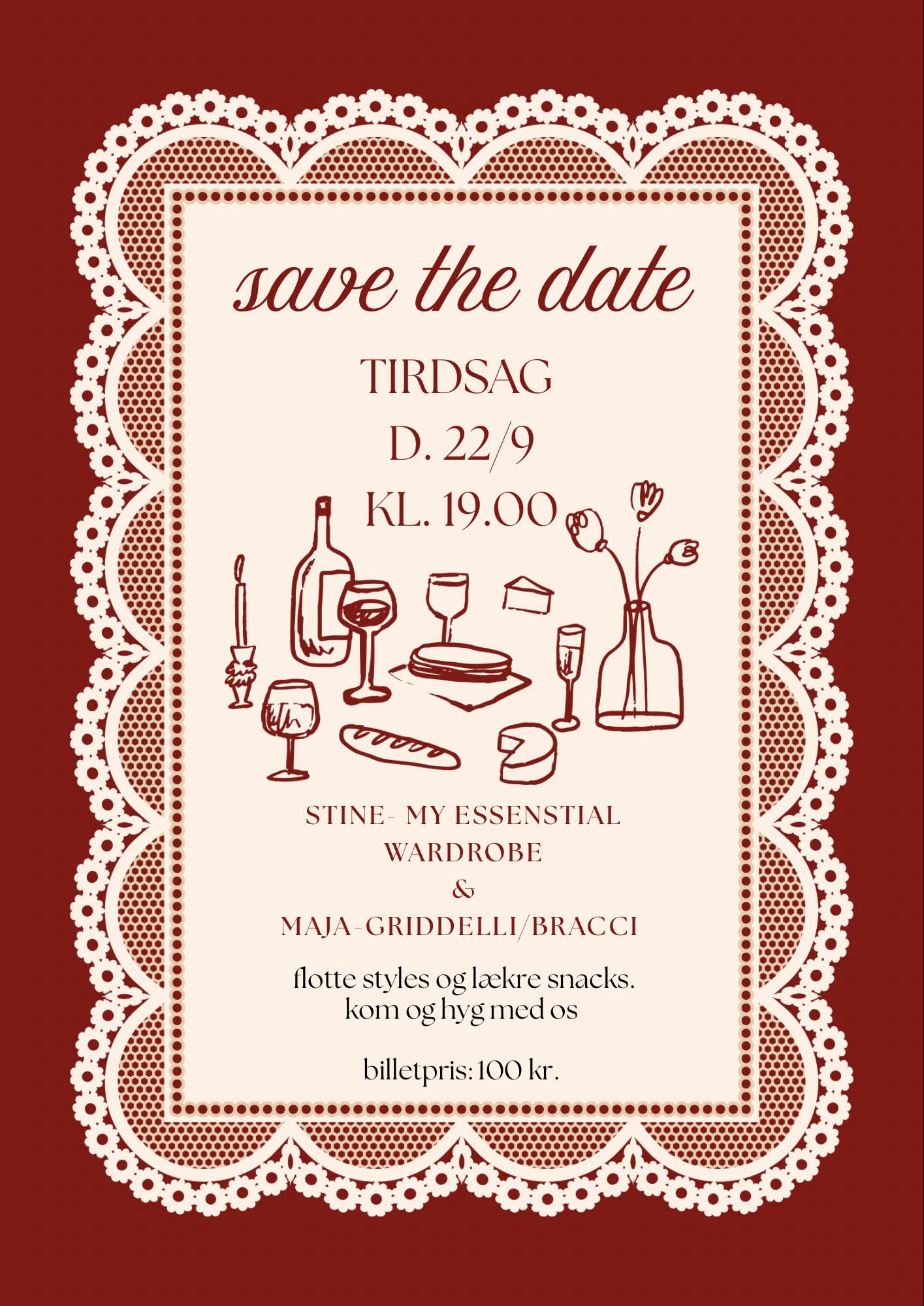 RUMklang Indretning - Tirsdag, den 22/9, kl. 19 - My Essential Wardrobe x Gridelli/Bracci Event