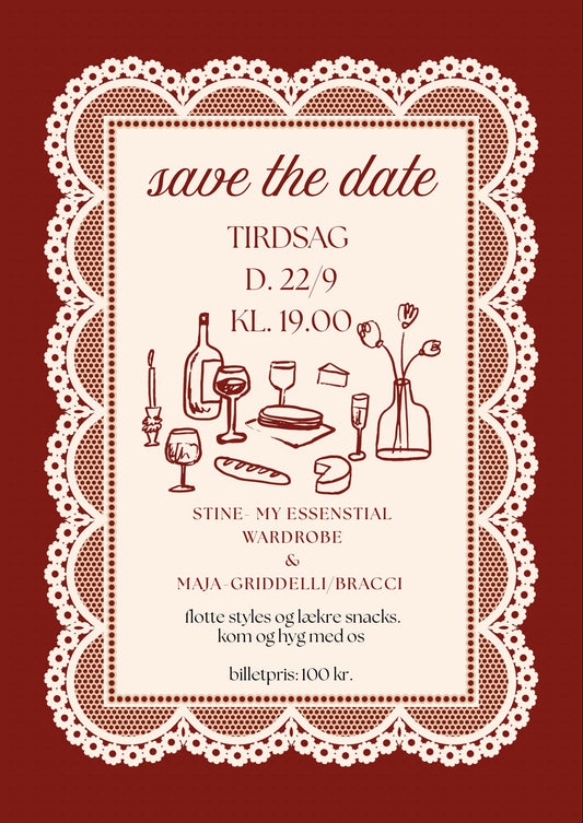RUMklang Indretning - Tirsdag, den 22/9, kl. 19 - My Essential Wardrobe x Gridelli/Bracci Event
