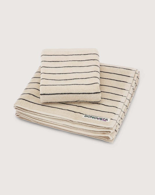 Bongusta – Guest Naram Towel, Creme & Ink