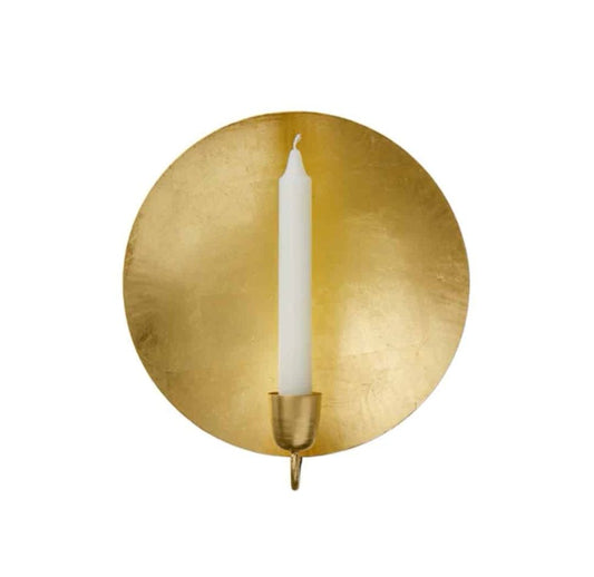 Bungalow - Golden Wall Light Round, H26 cm