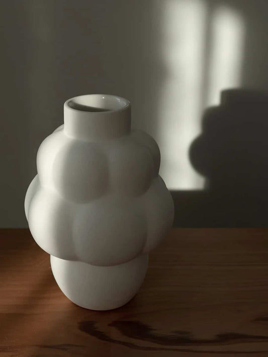 Louise Roe - Ceramic Balloon Vase, 04 Petit Raw White